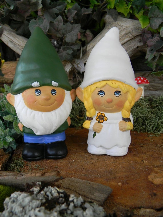 Garden Gnome Lovers Ceramic Mr.Mrs lady man lawn garden or