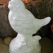 Ceramic White Bird Statue Glazed pottery vintage style