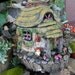Stone Cottage Fairy TOAD House OOak w/Porch amanitas