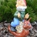 Garden Gnome on Snail Vintage Heissner Type ceramic Glazed
