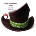 Wonka of Wonderland Top Hat No.6 in Deep Purple Burgundy Lime Sequins