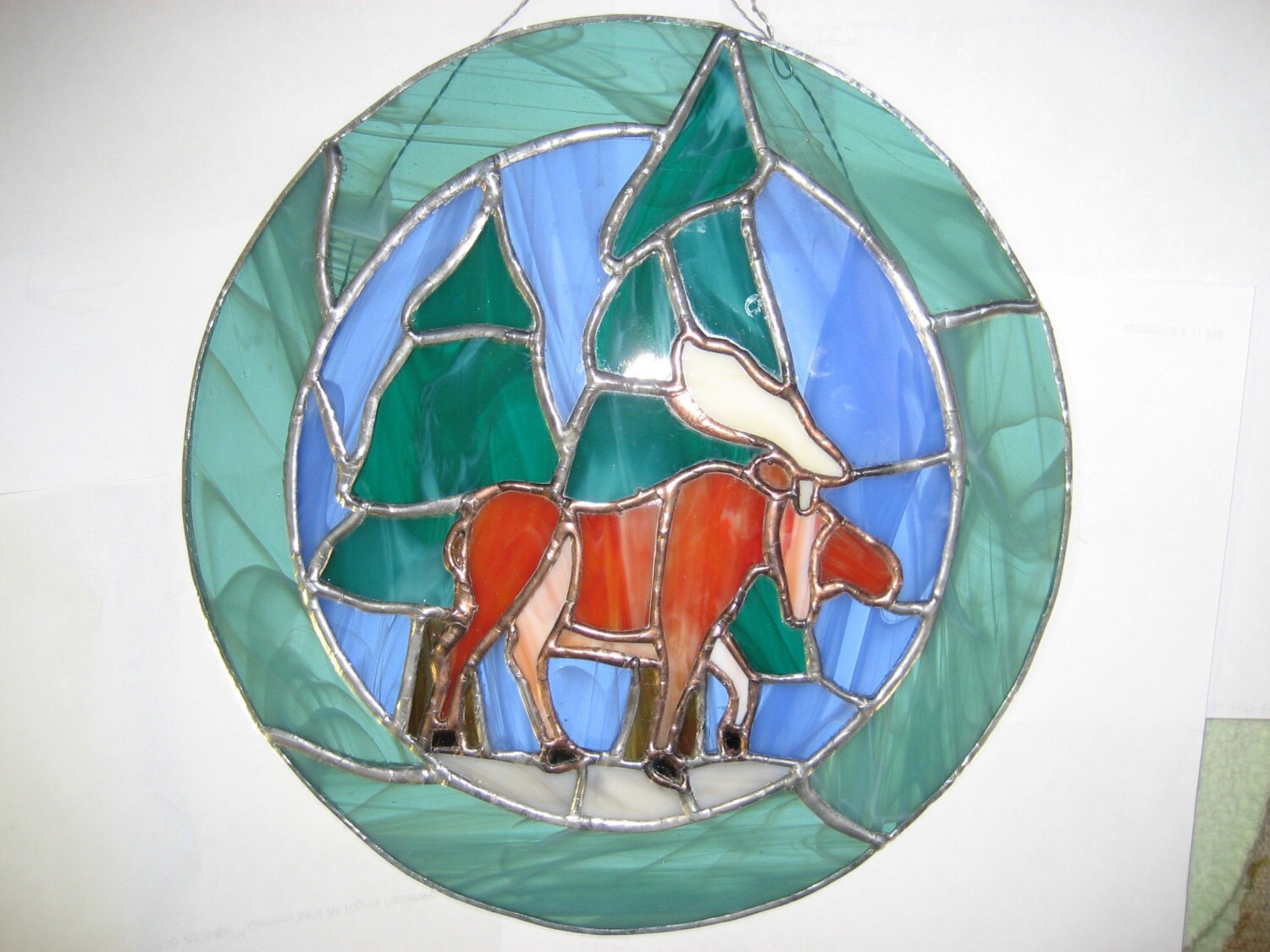Stained Glass Moose picture