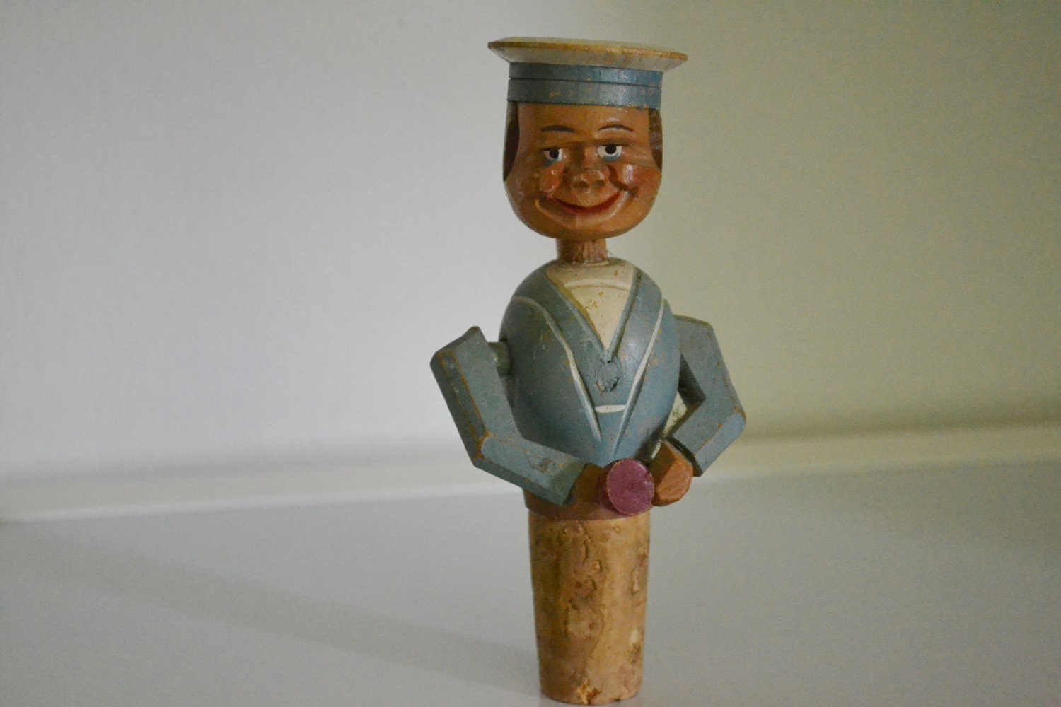 vintage wood bottle stoppers LillysCottage Mechanical by Anri Wood Carved Stopper Bottle