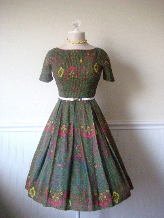 Items similar to 1940's xs/s Summer's Cotton Dream Dress on Etsy