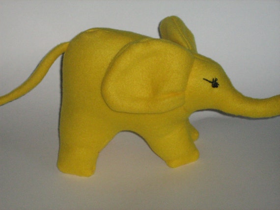 yellow elephant plush