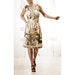 SALE Beige Skirt OOAK handmade Paradise jungle timeless fashion Art wear