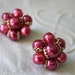 Vintage Japanese Beaded Earrings - Mauve Pink
