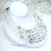 Vintage Necklace Lucite Beaded clear 3 strand