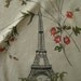 RESERVED Vintage Paris Souvenir Printed Handkerchief