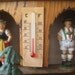 Vintage German Weather House, Thermometer and Barometer, Toggili Chalet, Woodland Decorative