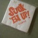 Vintage Paper Napkins, Suck Em Up, Hawaii, Orange and White, Cocktail Napkins in Original Package