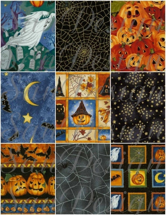 Halloween Backgrounds Digital Collage Sheet No. 203