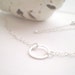 Tuesday Necklace - Simple Sterling Silver Hammered Link on Delicate Sterling Silver Chain