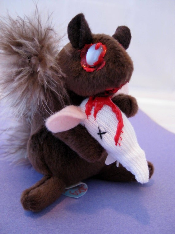 Zombie Squirrel by IckyDogCreations on Etsy