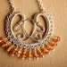 Silver Filigree Necklace w/ Orange Padparadscha Sapphire Fringe: Meena