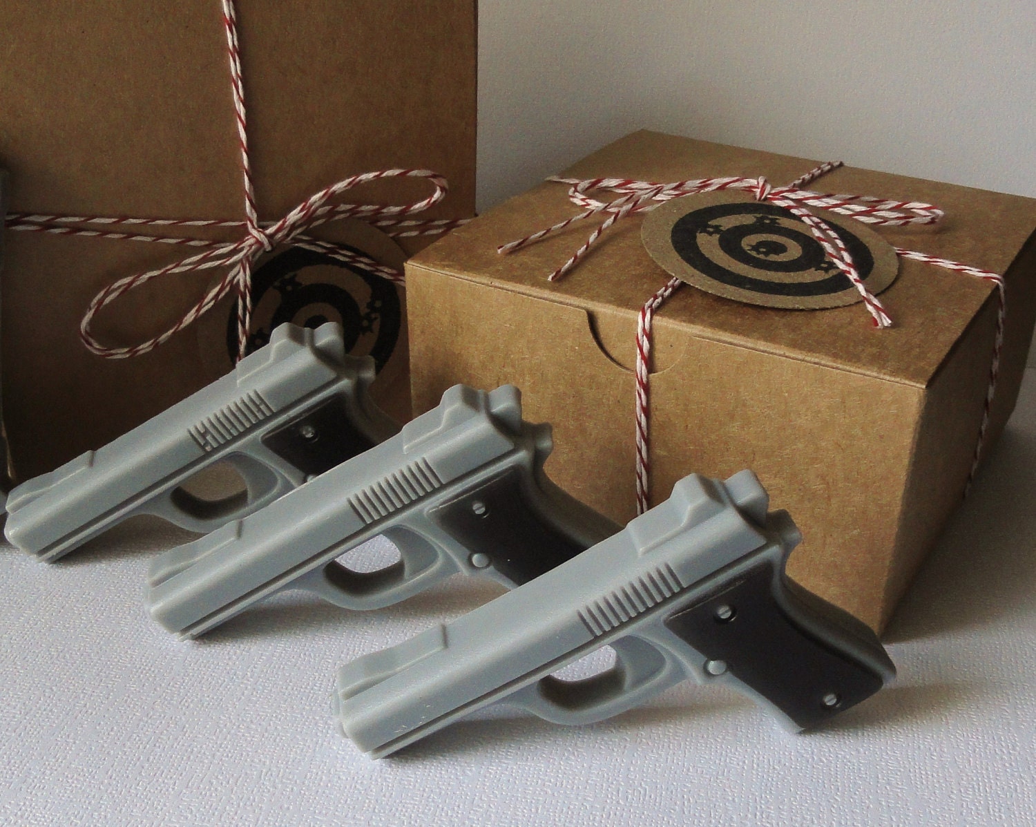 Gun Soap gift for men Target Practice Mini Pistol Box