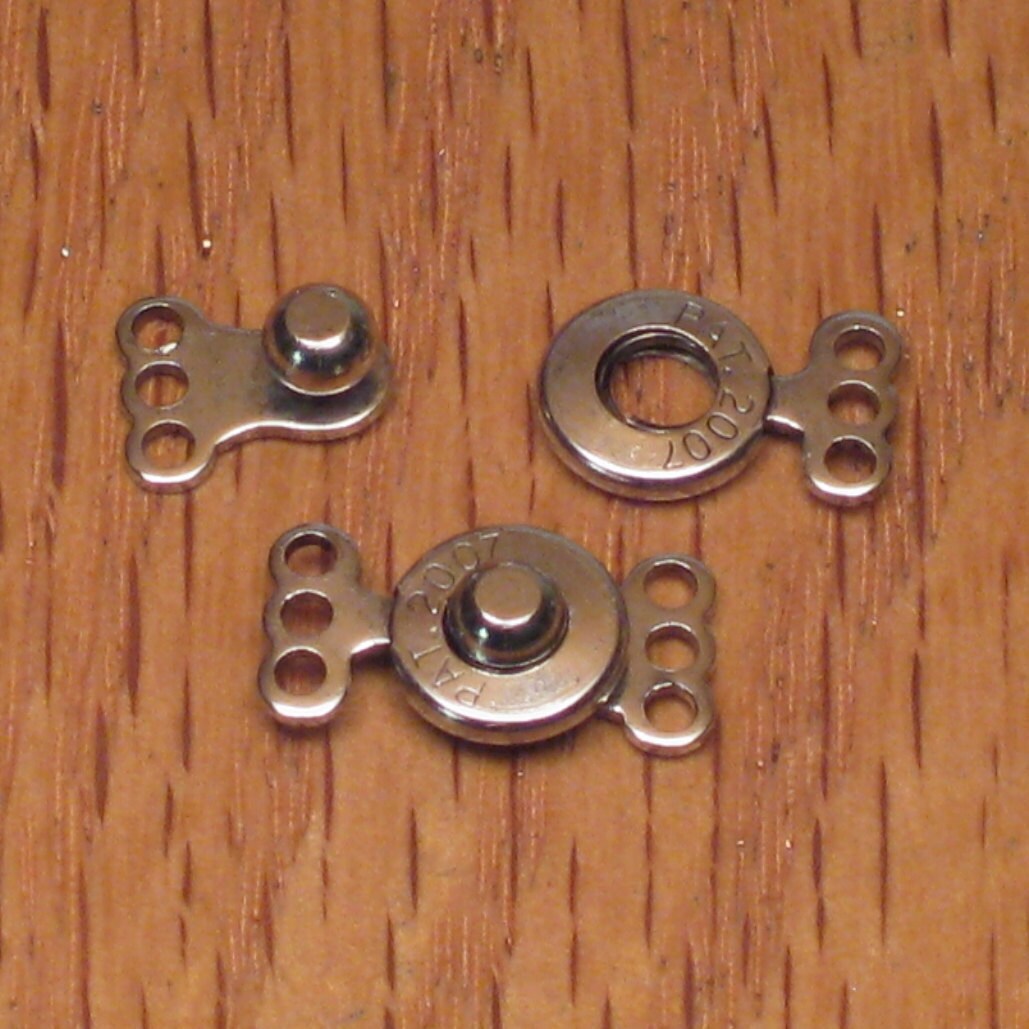 4 Pewter Plated Clasps Ball and Socket Snap Clasps 3 by nottoto