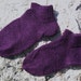 Hand Knitted Socks - Smokey Plum size 9-11 women's