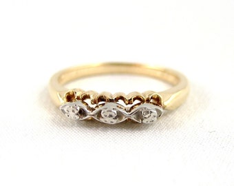 Vintage Wedding Band - 14K/18K Gold - Circa 1960's - Retro Wedding Ring - Vintage Jewellery from A Second Time