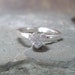 One Carat Rough Diamond Solitaire and Sterling Silver Ring - Artisan Jewellery - Handmade and Designed by A Second Time