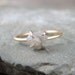 One Carat Rough Uncut Diamond Solitaire and 10K Yellow Gold Ring - Artisan Jewellery - Handmade and Designed by A Second Time