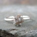 Diamond In The Rough Uncut Diamond Solitaire Engagement Ring - Sterling Silver Ring - Handmade and Designed by A Second Time