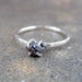 Diamond In The Rough Uncut Diamond Solitaire Engagement Ring - Sterling Silver Ring - Handmade and Designed by A Second Time