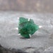 Uncut Raw Rough Green Emerald Ring - Sterling Silver Solitaire - Artisan Jewellery - Handmade and Designed by A Second Time