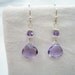 Beautiful Amethyst Briolette and Bali Silver Earrings
