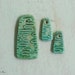 DESTASH Ripples Textured Candy Corn Shaped Pendant Set in Green Patina Glaze