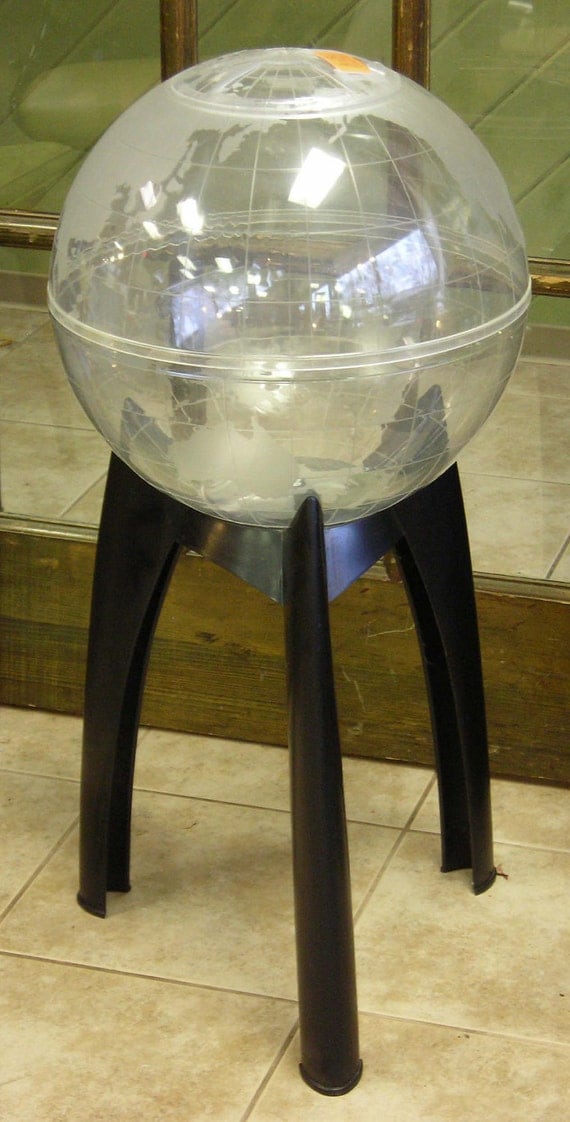 Vintage Plastic World Globe Terrarium Lawnware 1970s80s