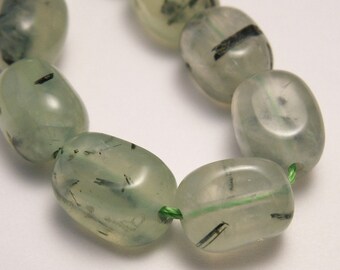 Prehnite Rectangular Nugget Beads 8mm 10mm
