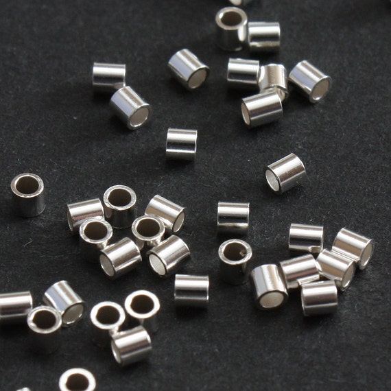 Sterling Silver Crimp Beads 2mm Heavy Duty Select Pack Size