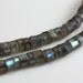 Labradorite Beads Faceted Heishi 4mm - 30 beads