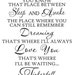 Tinkerbell You know the place between sleep and awake 20x19 Vinyl Lettering Wall Saying