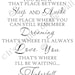 Tinkerbell You know the place between sleep and awake 20x19 Vinyl Lettering Wall Saying --See 61 VINYL COLORS-Shipping is only 2.99
