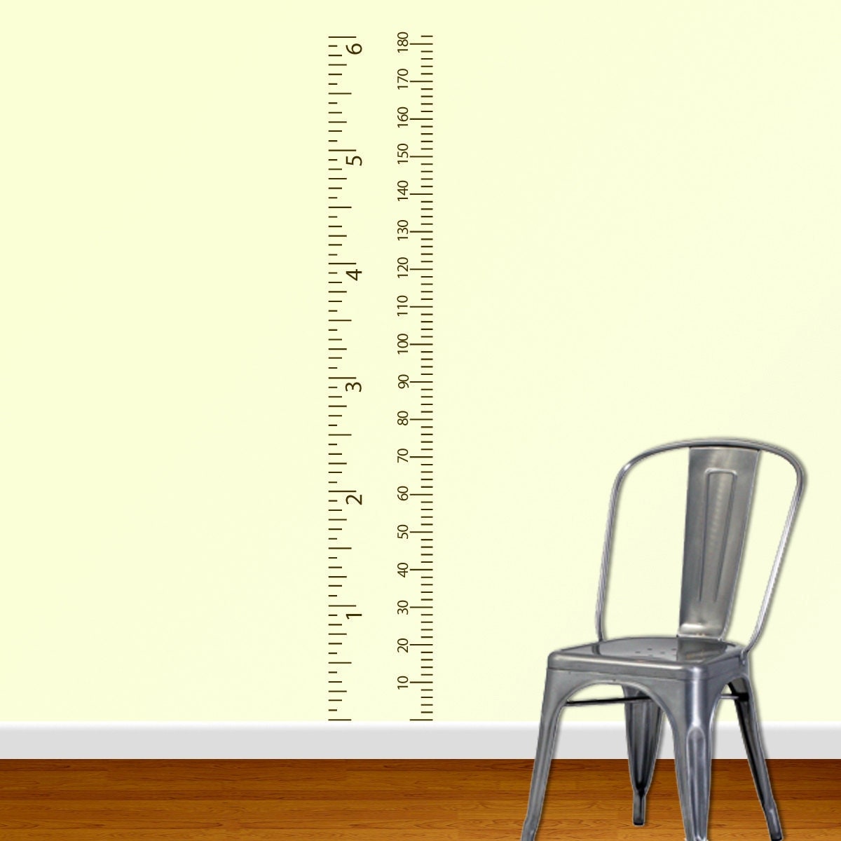 Metric growth chart wall decal Measurement chart Child