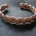 Copper Brass woven plaited Celtic Mens Bracelet
