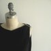 Audrey Little Black 60s Vintage Dress with rhinestone shoulder buckle
