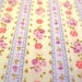 Japanese Cotton Fabric - Vintage Floral Stripes in Purple - Half Yard LAST PIECE