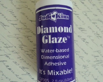 2 Ounce Bottle Judi Kins Diamond Glaze - Easy Use Applicator Tip for DIY Pendants
