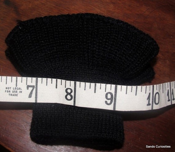 Vintage Black Knit Replacement Cuffs for Sweater Jackets Coats