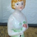 Beautiful Vintage Pin Cushion Doll Bisque Handpainted Half Doll