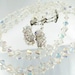 Crystal Vintage Aurora Borealis Demi Parure Necklace & Earring Set Wedding Bridal Formal