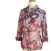 Reserve for Harley Violet Rain Drops Groovy Blouse - Semi Sheer 70s Vintage - size Medium