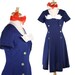 Vintage Dress - Sailor Pin Up Girl Cheerleader Style Dress - size Small to Medium