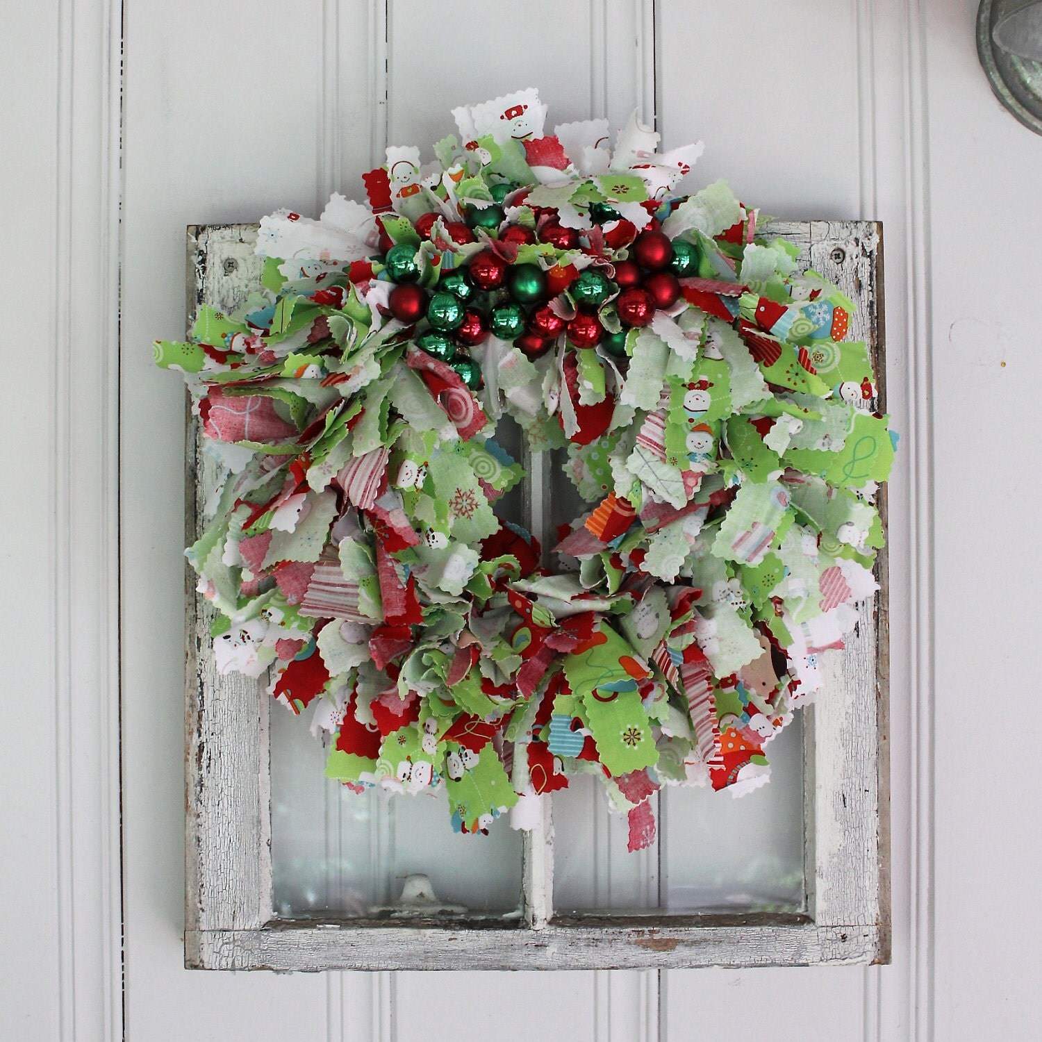colorful christmas rag wreath with riley blake fabric and colorful christmas rag wreath with riley blake fabric and