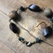 Gloaming. Rustic Wood and Gemstone Bracelet.