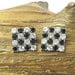 Vintage Black and White Stone Earrings