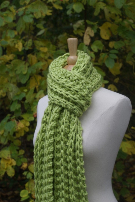 Knit Scarf Pattern- Chunky Scarf Pattern- Easy Knit ...
